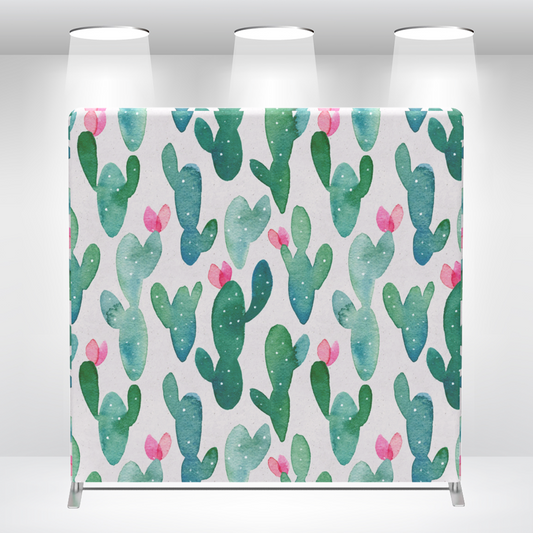 Cactus Pillow Case Photo Booth Straight Backdrop Wall Cover With Stand For Birthday Wedding Baby Shower Party Event