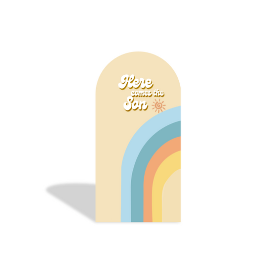 Boho Rainbow Pregnant Woman Baby ShowerBirthday Party Arch Backdrop Wall Cloth Cover