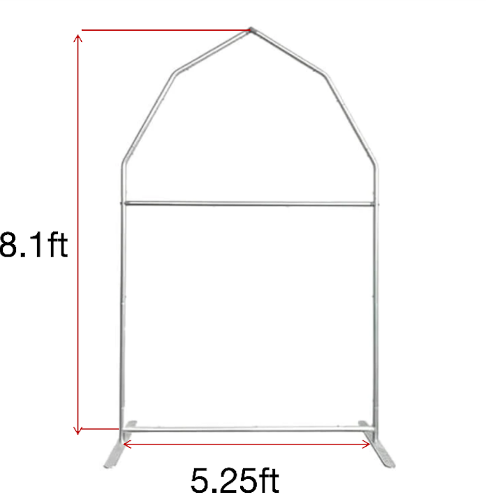 5.25x8.14ft Farm Theme Birthday Baby Shower Party Decoration Barn Arch Backdrop Wall Stand