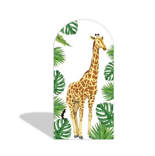 Safari Wild Jungle Happy Birthday Party Arch Backdrop Wall Cloth Cover