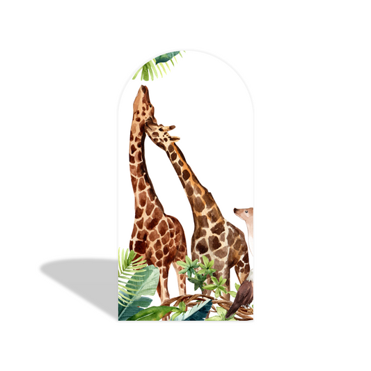 Safari Jungle Wild Baby Shower Birthday Party Arch Backdrop Wall Cloth Cover