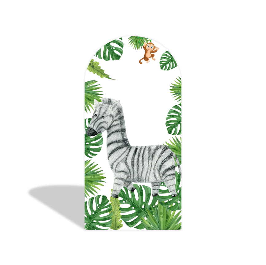 Safari Wild Jungle Birthday Baby Shower Party Arch Backdrop Wall Cloth Cover