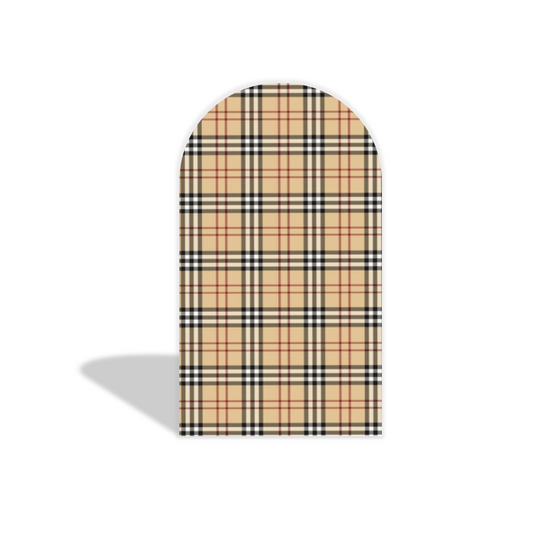 Scottish plaid pattern arch Birthday Party Arch Backdrop Wall Cloth Cover