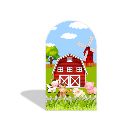 Farm arch Birthday Party Arch Backdrop Wall Cloth Cover