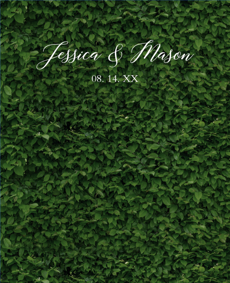 Green Leaves Fabric Backdrop For Birthday Wedding Baby Shower