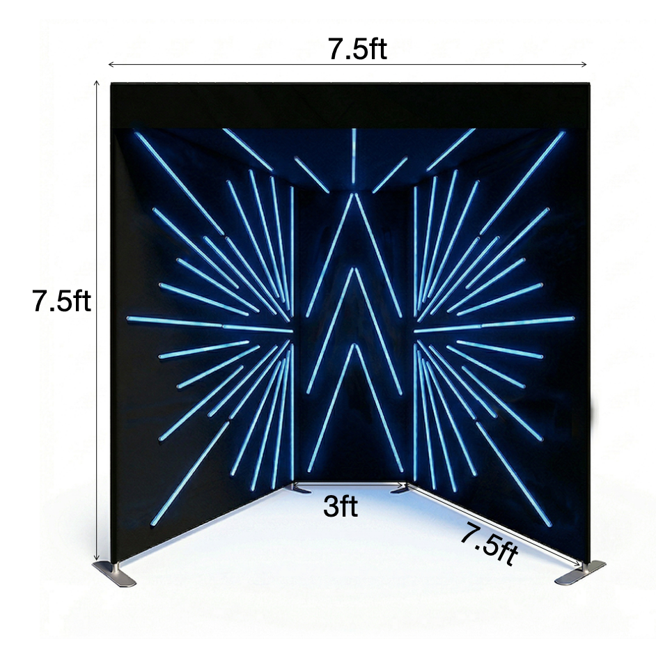 VOGUE Tunnel LED Walk-In Video Photo Booth Enclosure