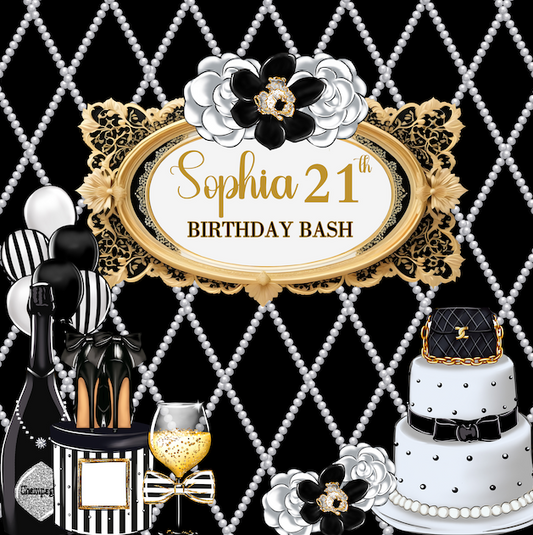 20th 30th 40th 50th 60th Birthday Fabric Birthday Party Backdrop