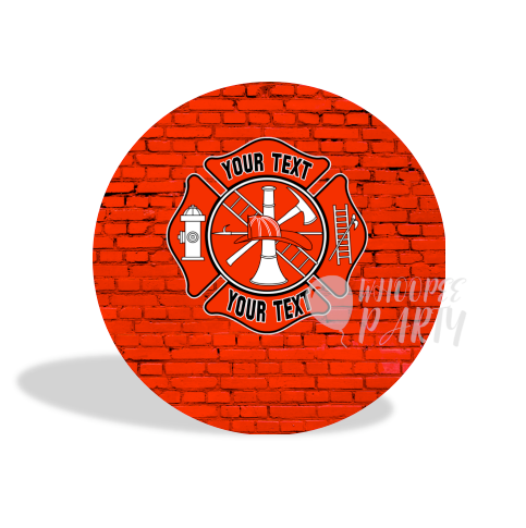 The Fireman Decoration Round Circle Backdrop Cover Plinth Cylinder Pedestal Cover