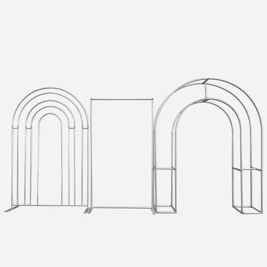 3D Backdrop Rainbow Backdrop Rectangular Backdrop Set 3PCS Stand with Covers Set