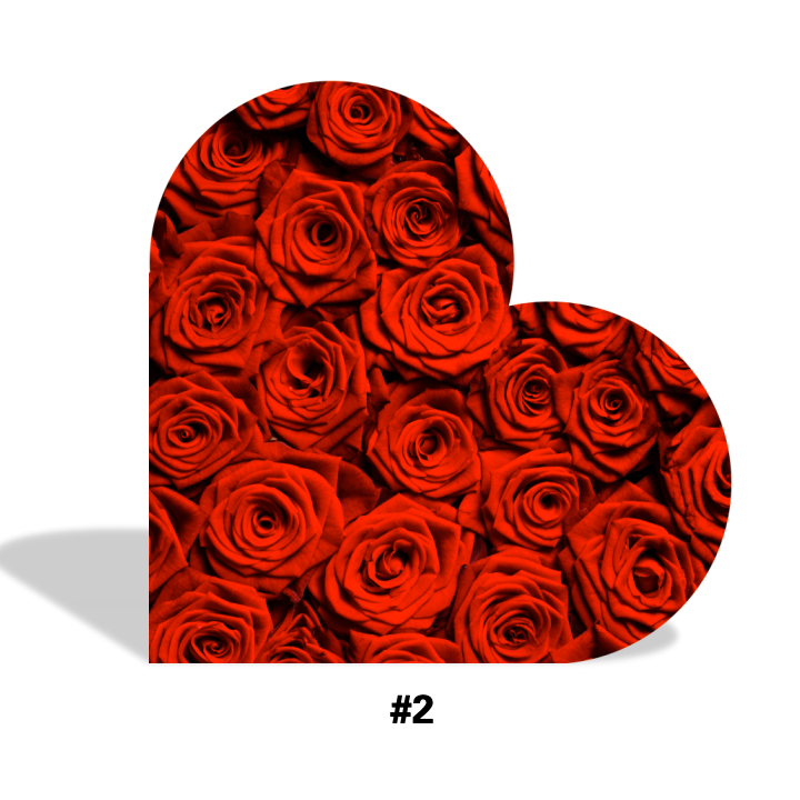 Fondo de corazón 3D de 2,4 x 2,4 m con doble capa y diseño de corazón para decoración de fiestas