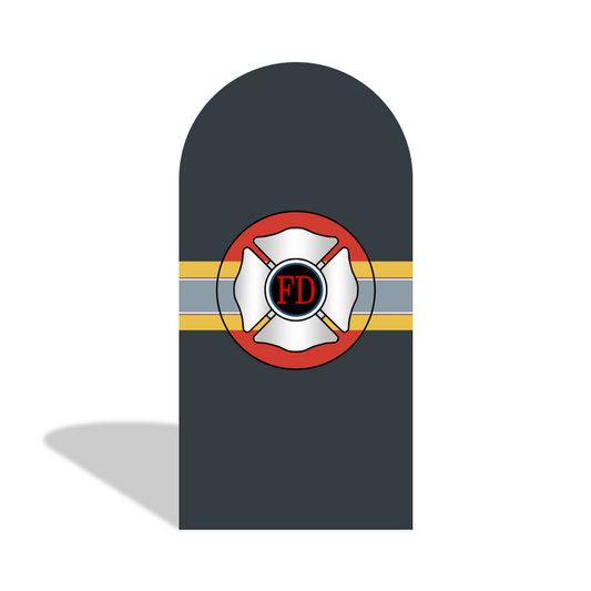 Fireman Firefighter Fire Truck Theme Arch Backdrop Wall Cloth Cover For Birthday Baby Shower Party