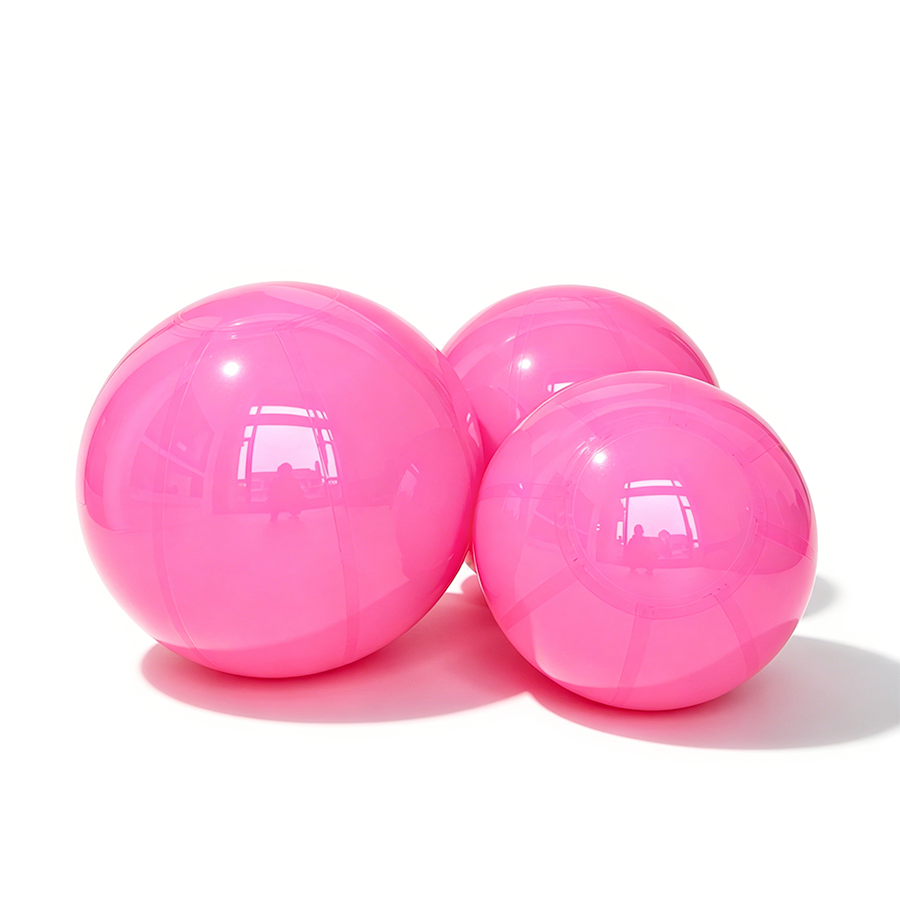 Large Matte Inflatable Balls Pink PVC Reusable Event Decor for Party & Wedding