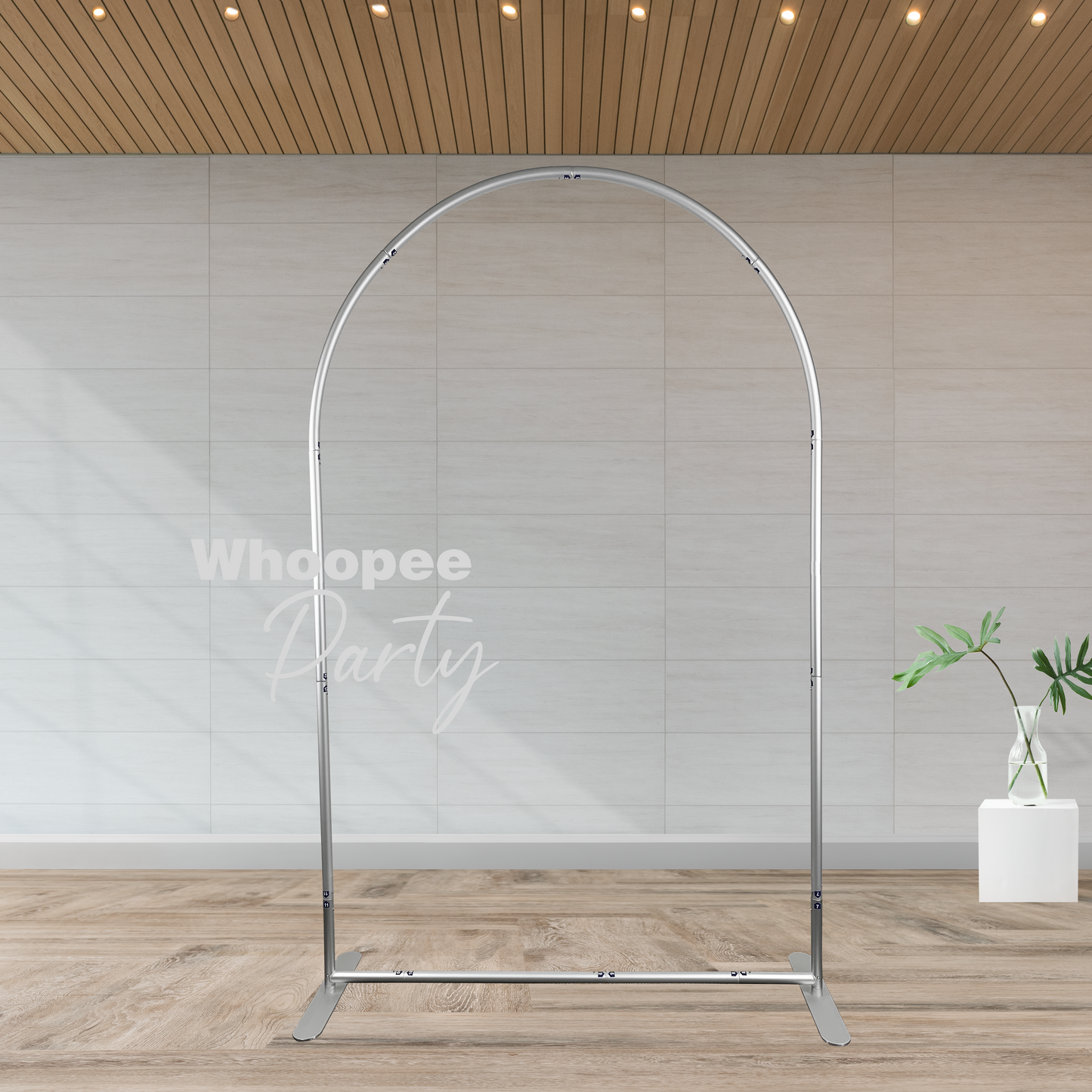 Soporte de fondo de arco de aluminio de 5 x 7,5 pies para decoración de fiestas de cumpleaños y bodas