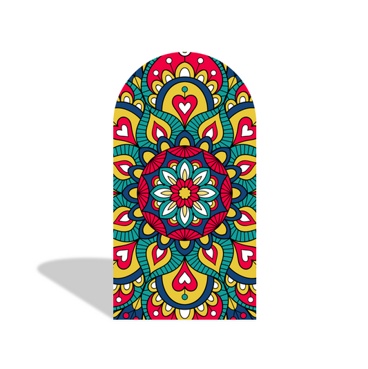 Happy Lohri Holiday Mandala Background Arch Backdrop Wall Cloth Cover