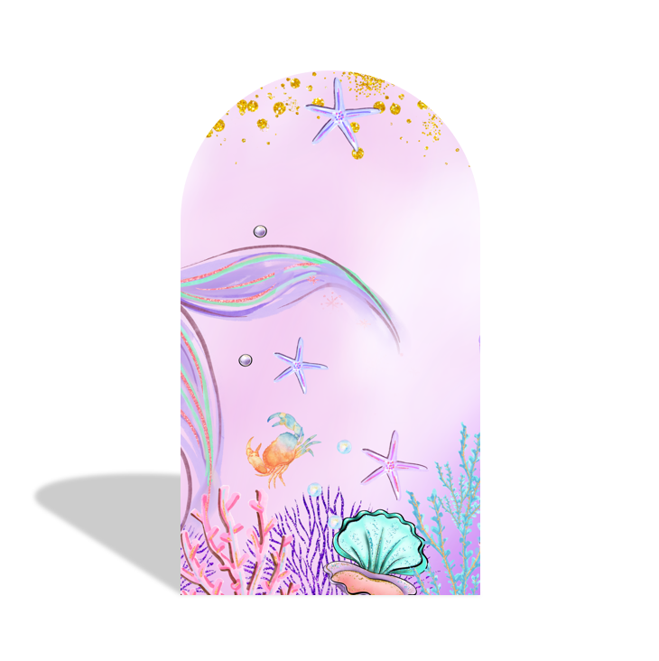 Mermaid Theme Birthday Baby Shower Party Background Arch Backdrop Wall Cloth Cover