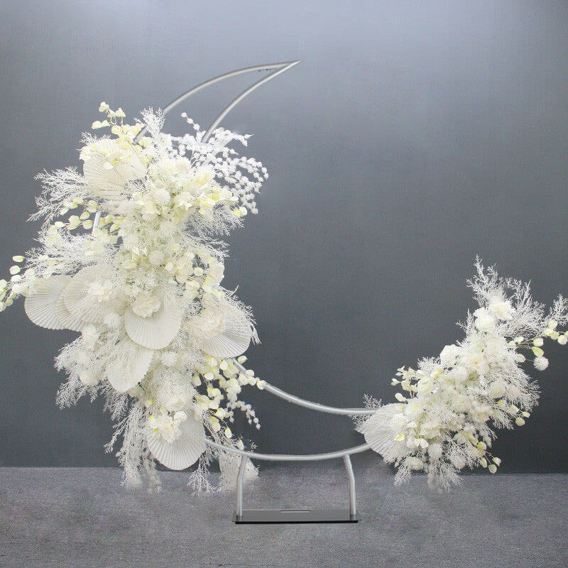6.5ft Crescent Half Moon Shape Arch Backdrop Stand For Wedding Birthday Baby Shower