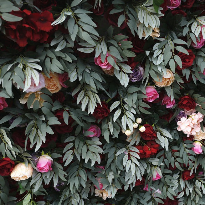 Cloth Curtain Silk Flower Wall For Birthday Wedding Backdrop Decoration Outdoor Event Party Decor Props