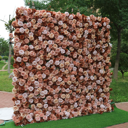 Cloth Curtain Rolling Up Flower Wall Backdrop For Birthday Baby Shower Wedding Backdrop Decoration Outdoor Event Party Decor Props