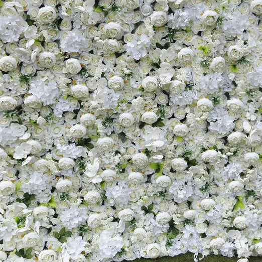 Handmade Artificial Cloth Curtain Silk Flower Wall Wedding Backdrop Decoration Outdoor Event Party Decor Props