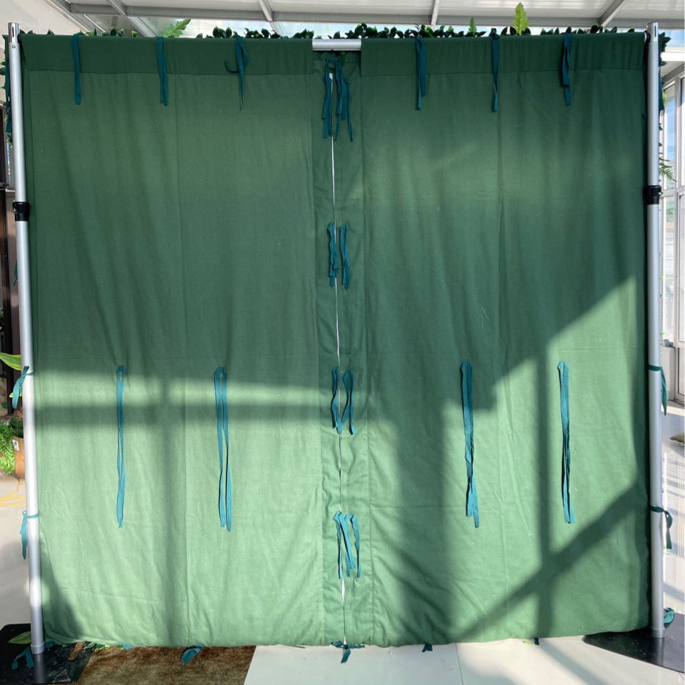 Handmade Artificial Cloth Curtain Tropical Green Palm Plant Wall For Birthday Baby Shower Wedding Backdrop Decoration Outdoor Event Party Decor Props