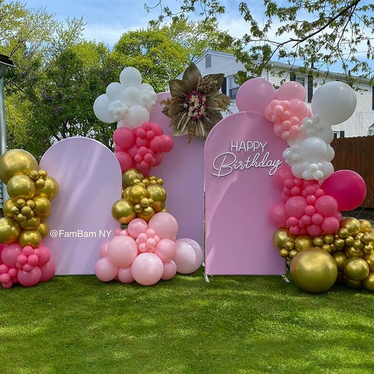 Aluminum Alloy Chiara Arch Backdrop Wall Stand And Cover Set For Baby Shower Birthday Wedding Party Decoration