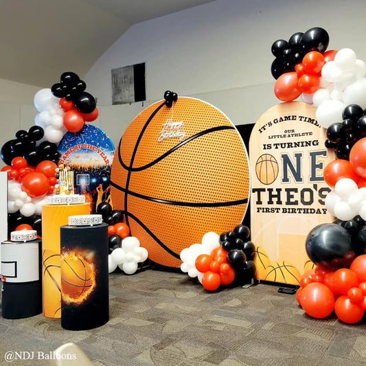 Custom birthday party decoration round circle backdrop cover plinth cylinder pedestal cloth cover