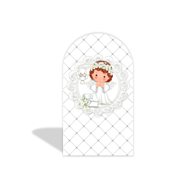 Baptism God Bless Christening Baby Shower Baptism Party Arch Backdrop Wall Cloth Cove