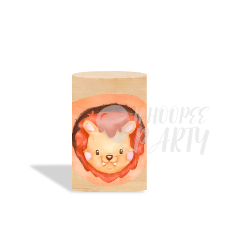 Cute Sea Ship Animal Background Baby Shower Decoration Round Circle Backdrop Cover Plinth Cylinder Pedestal Cover