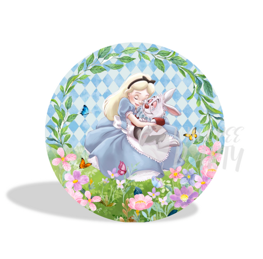 The in Wonderland Decoration Round Circle Backdrop Cover Plinth Cylinder Pedestal Cover