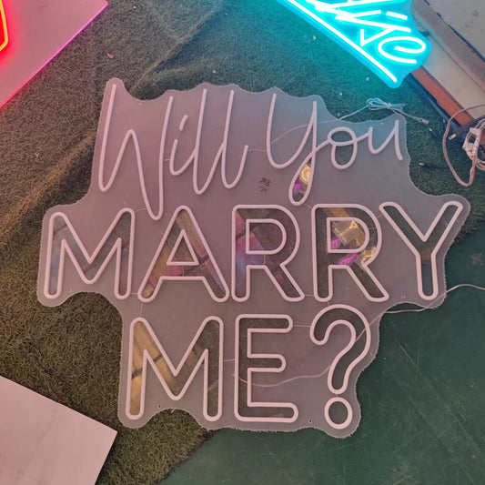 Customized Neon Sign Will You Marry Me LED Neon Sign Proposal Party Decoration Backdrop