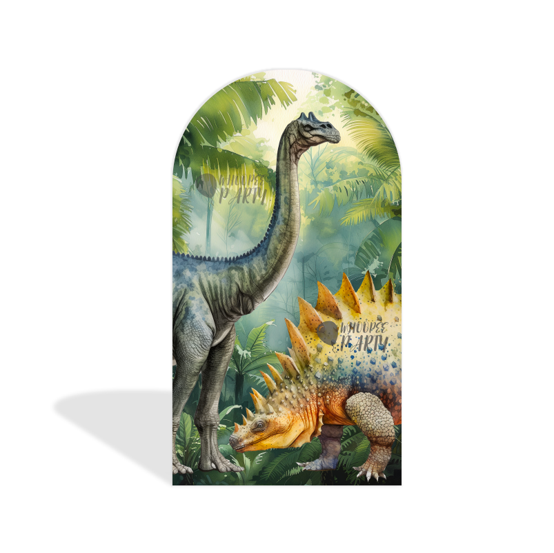 Dinosaur Theme Happy Birthday Party Arch Backdrop Wall Cloth Cover