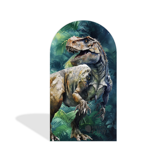 Dinosaur Theme Happy Birthday Party Arch Backdrop Wall Cloth Cover