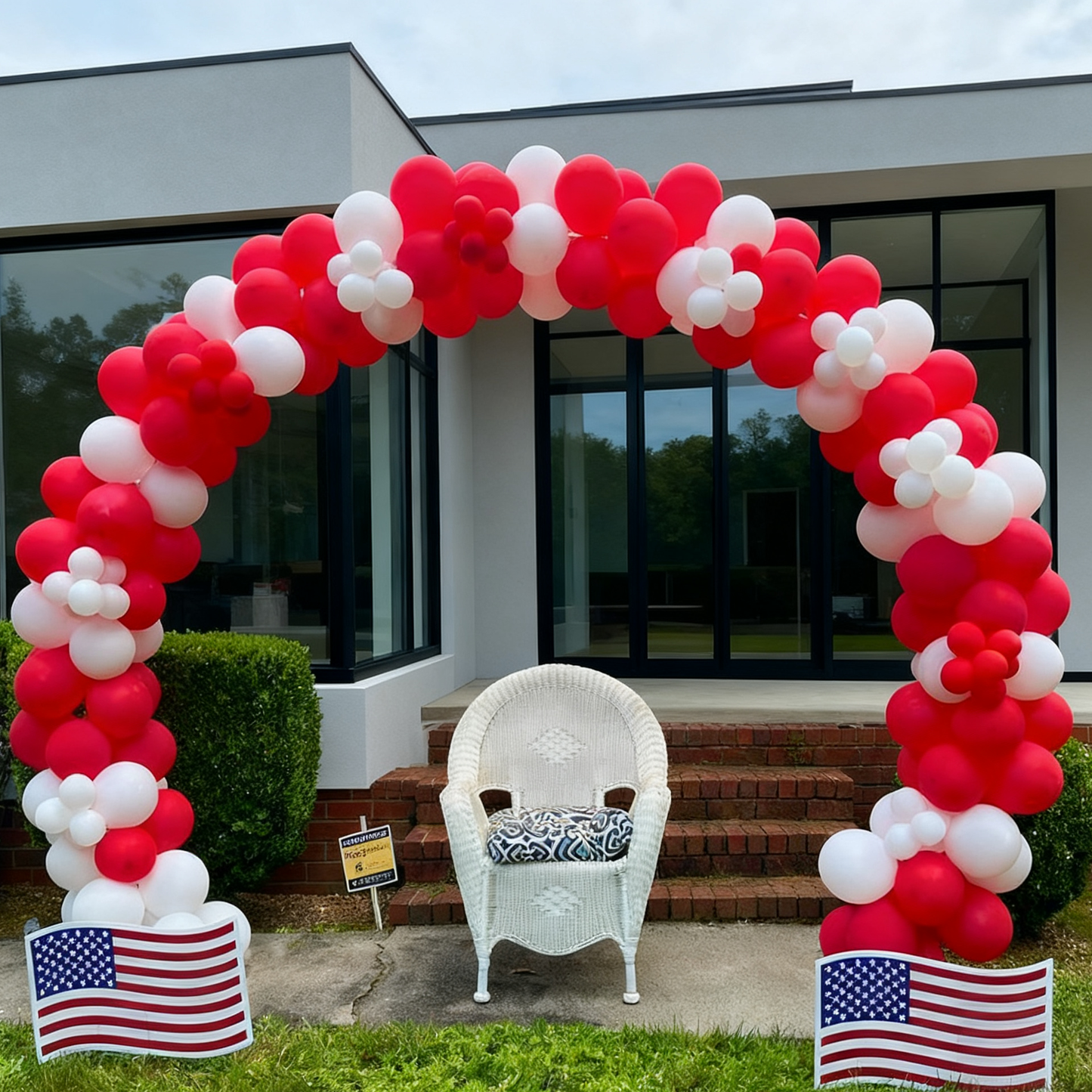 8ft Aluminum Alloy Tube Arch Balloon Flower Stand For Wedding Birthday Baby Shower