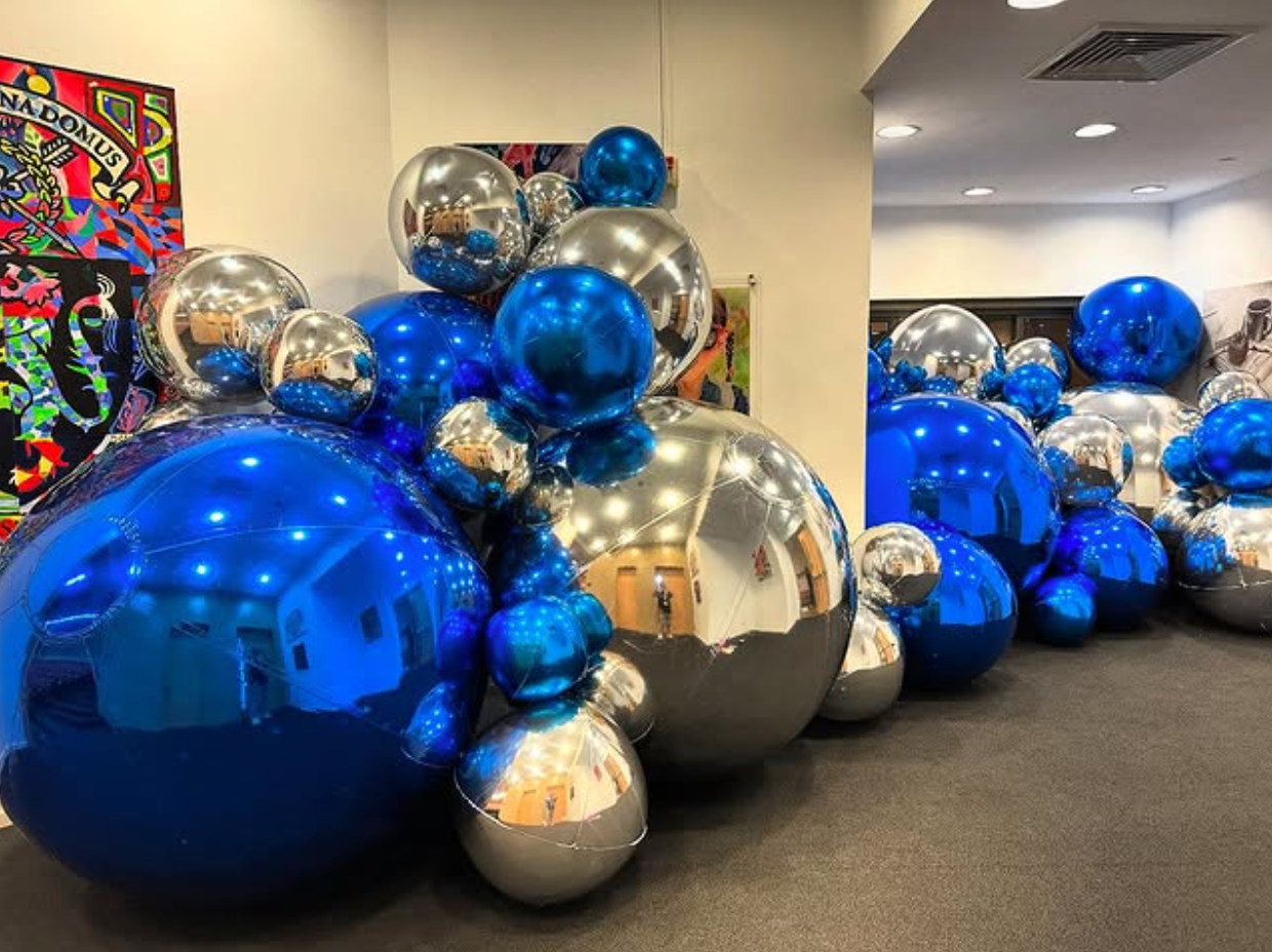 Royal Blue Color Inflatable Mirror Ball Reusable Big Bubble Shiny Balloon Balls
