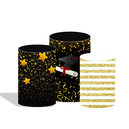 Congrats party decoration round circle backdrop cover plinth cylinder pedestal cloth cover