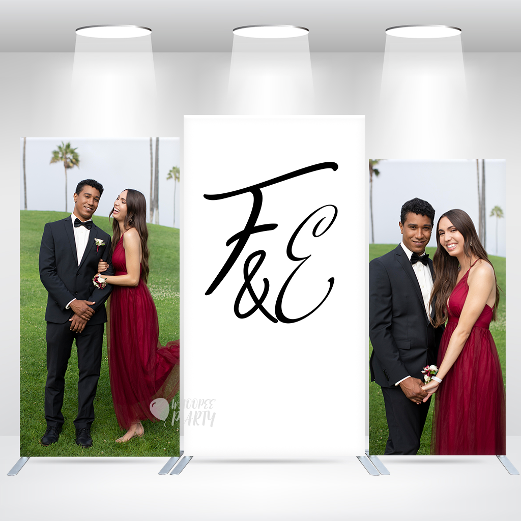 Fondo de pared rectangular personalizado para bodas, cumpleaños y aniversarios.