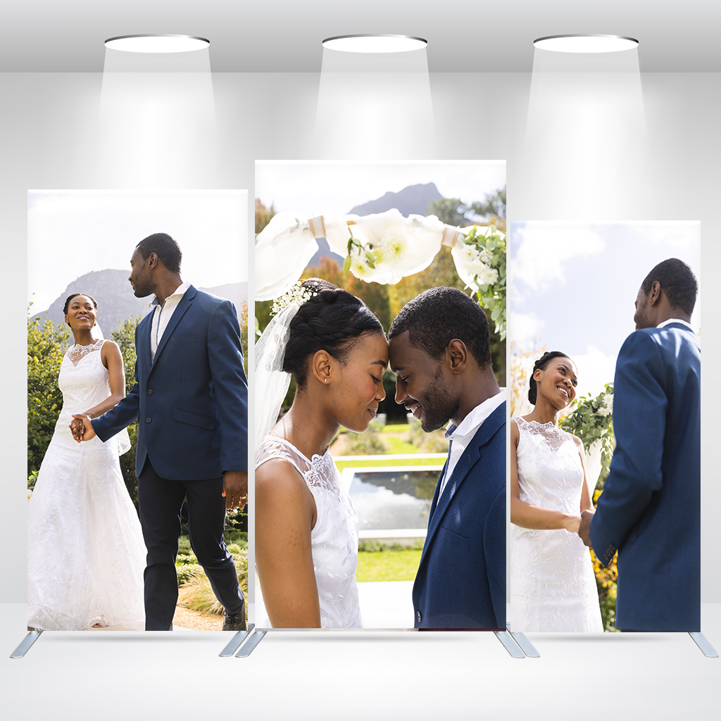 Fondo de pared rectangular personalizado para bodas, cumpleaños y aniversarios.
