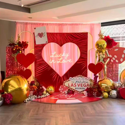 cutout heart backdrop
