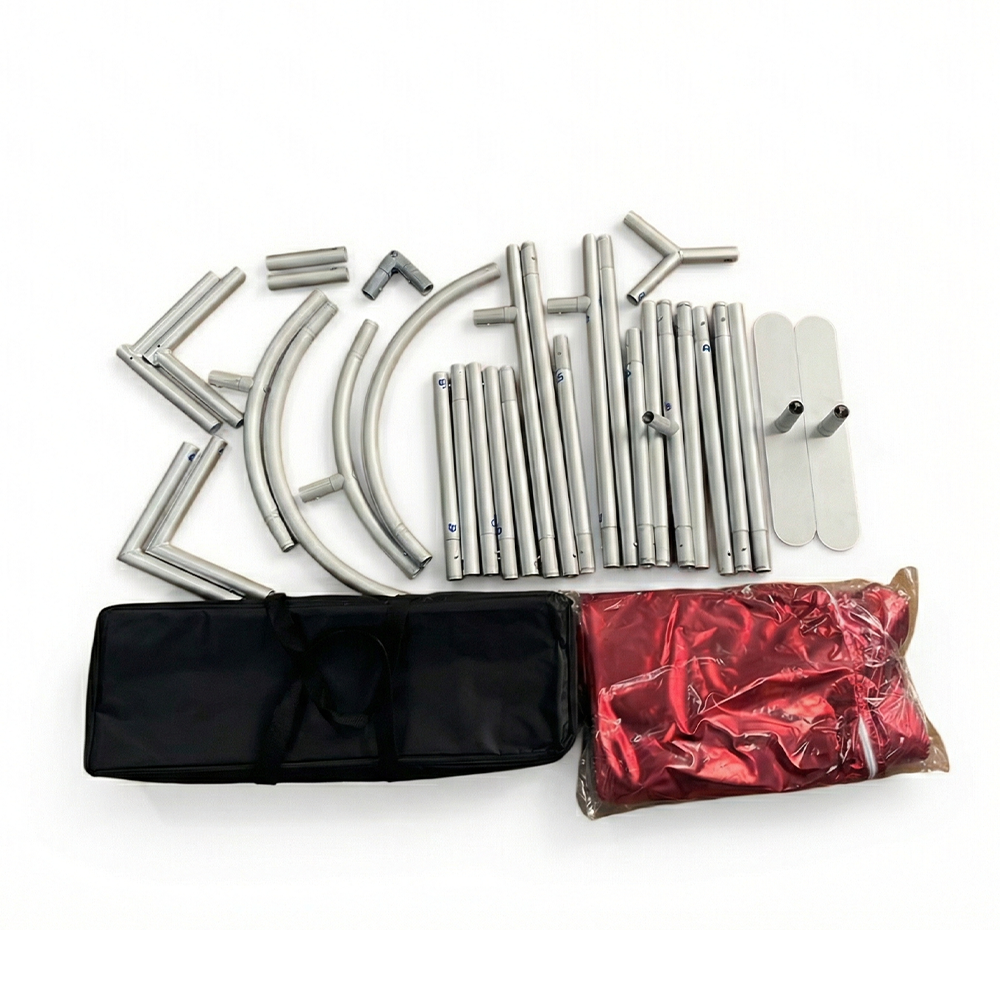 Marco de fondo de medio jarrón de aleación de aluminio de 4 x 7 pies para decoración de eventos de cumpleaños