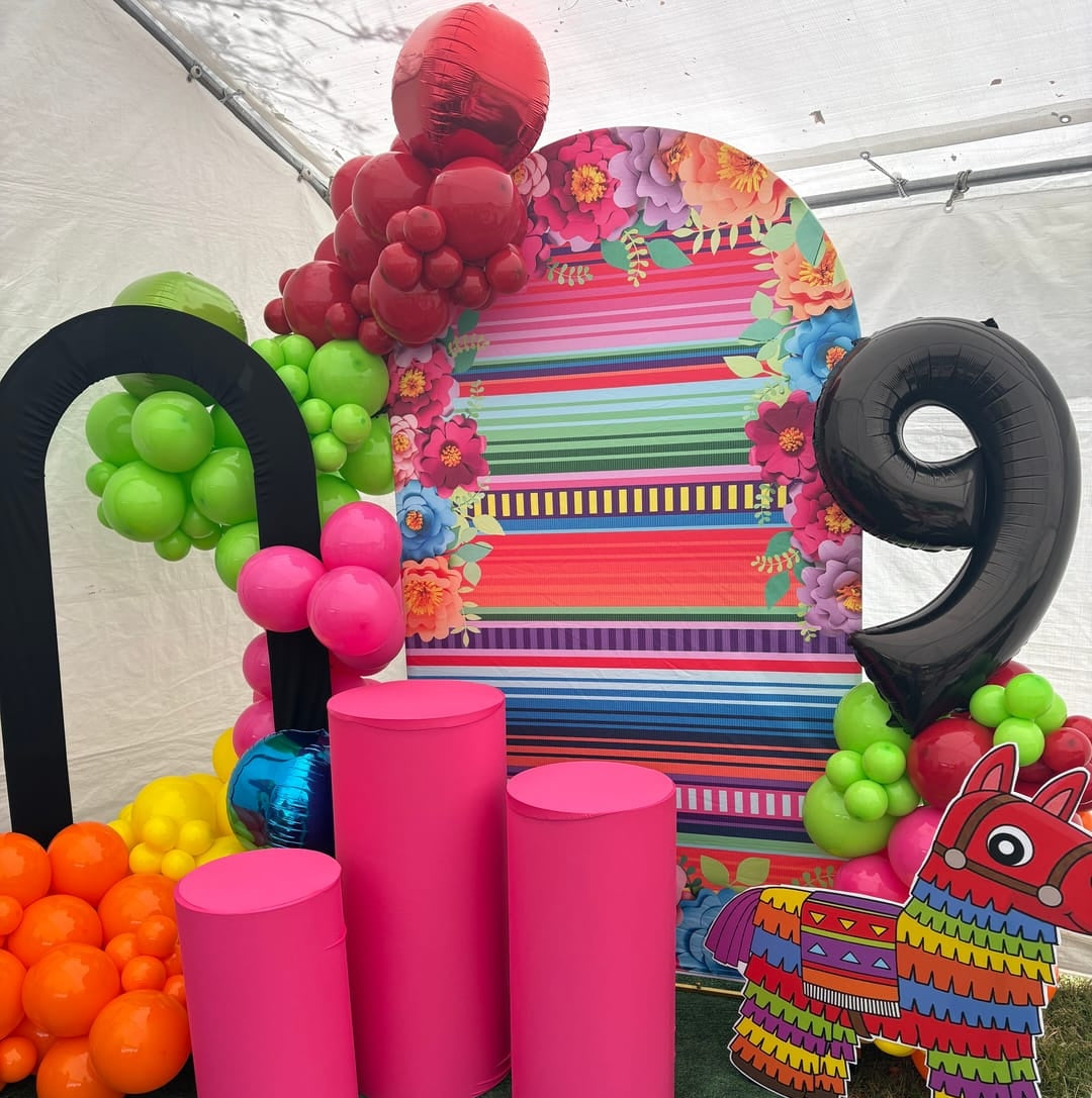 Mexican Fiesta Arch Backdrop Wall Cloth Cover