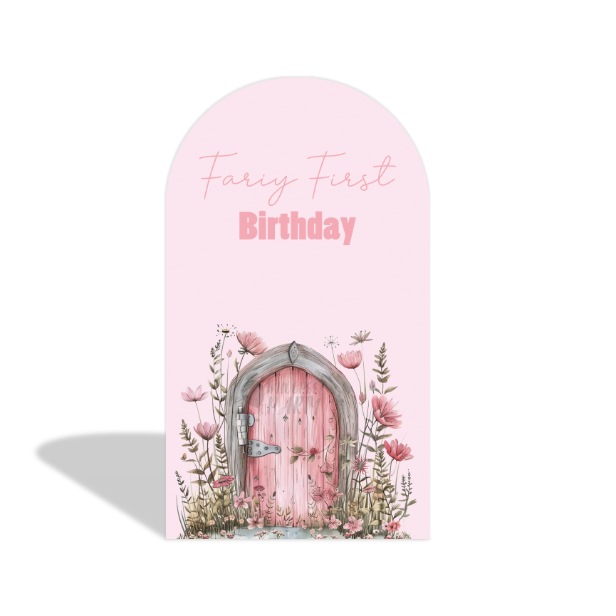 Fairis Theme Birthday Party Arch Backdrop Wall Cloth Cover
