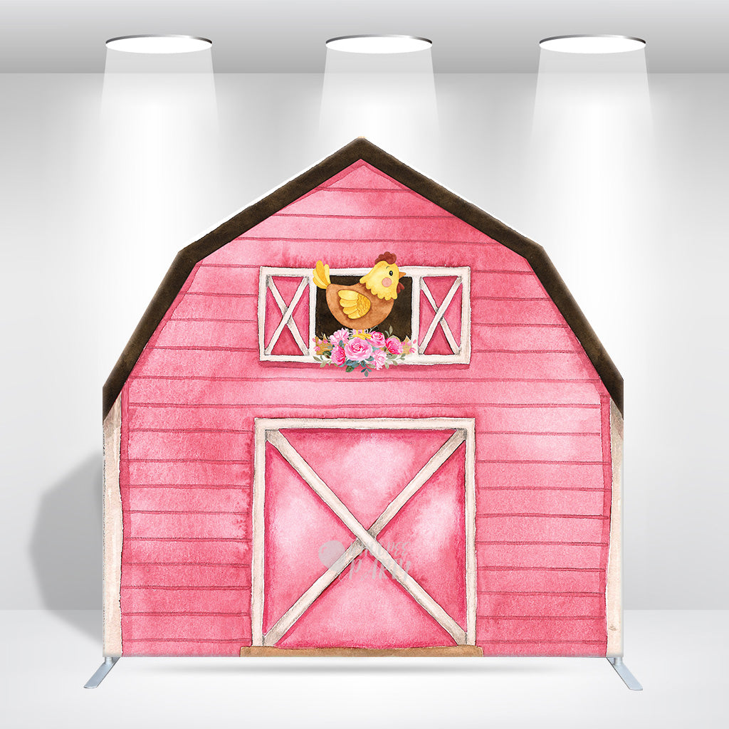 7x7ft Farm House Barn Arch Backdrop Wall Stand For Birthday Baby Shower Party Decoration