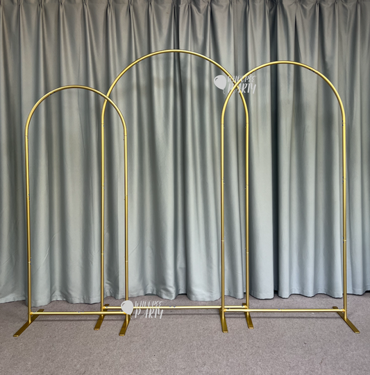 Gold Aluminum Alloy Tube Arch Backdrop Stand For Birthday Baby Shower Wedding Party Decoration