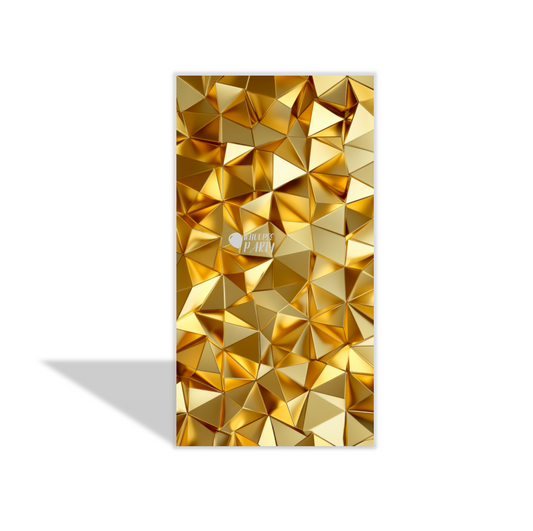 Abstract Geometric Gold Birthday Party Rectangular Backdrop Wall Cloth Cover