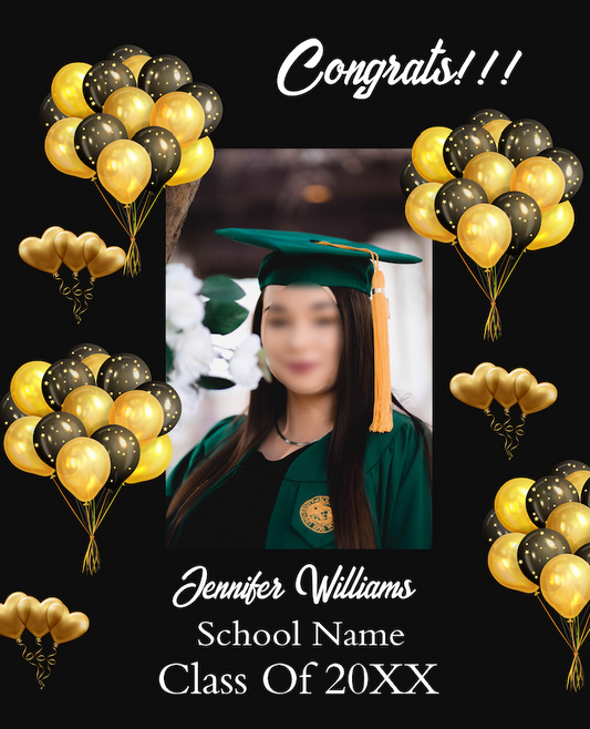 Graduate Birthday Party Decoration Fabric Background Backdrop