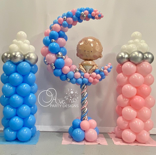 Arco de globos redondo de flores de 1 m: construye 4 formas: signo de interrogación, luna, círculo y semicírculo