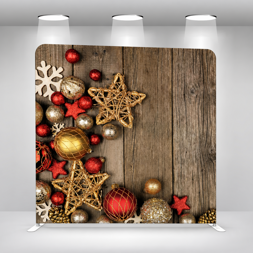 Holiday party backdrop with aluminum alloy stand
