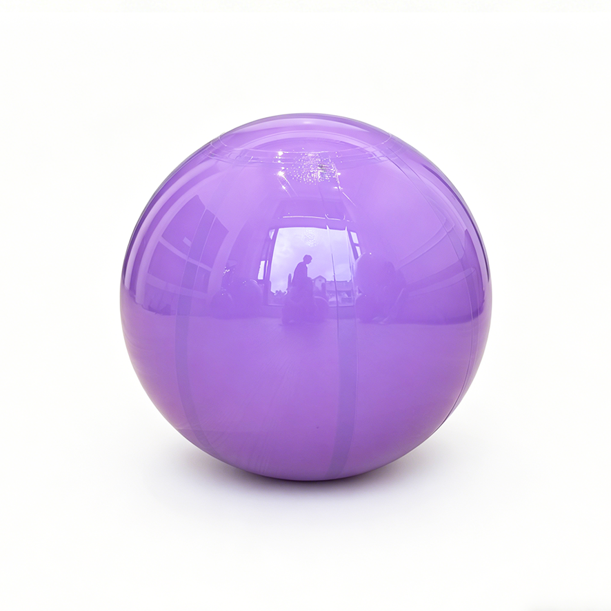Bola de espejo inflable de color arcoíris iridiscente, reutilizable, de burbujas grandes y brillantes.
