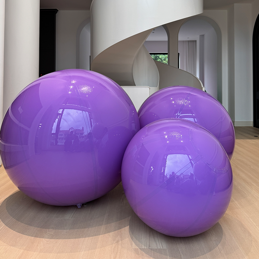 Giant Matte Inflatable Balls Purple Reusable Party Decor for Events Weddings Backdrops