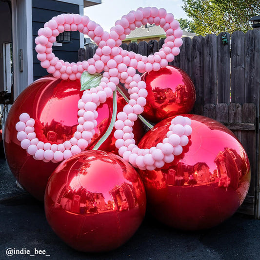Red Color Inflatable Mirror Ball Reusable Big Bubble Shiny Balloon Balls